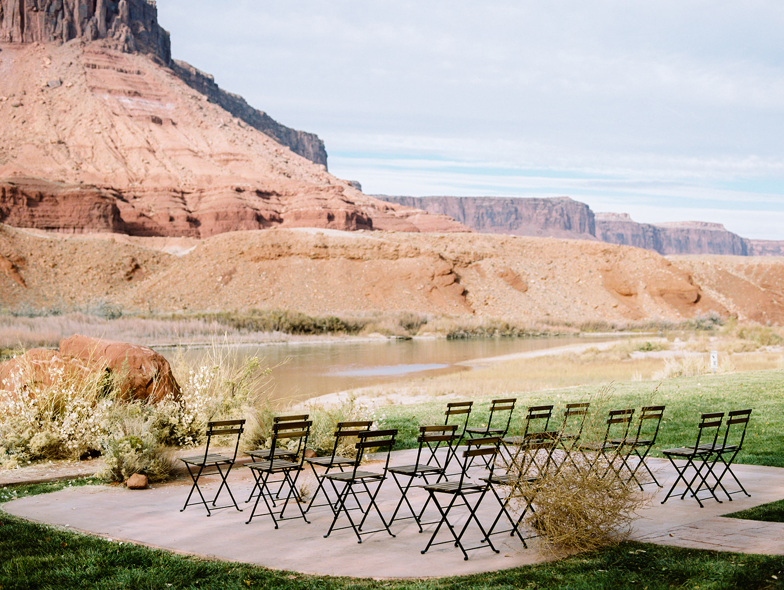 intimate ceremony on the water in moab utah