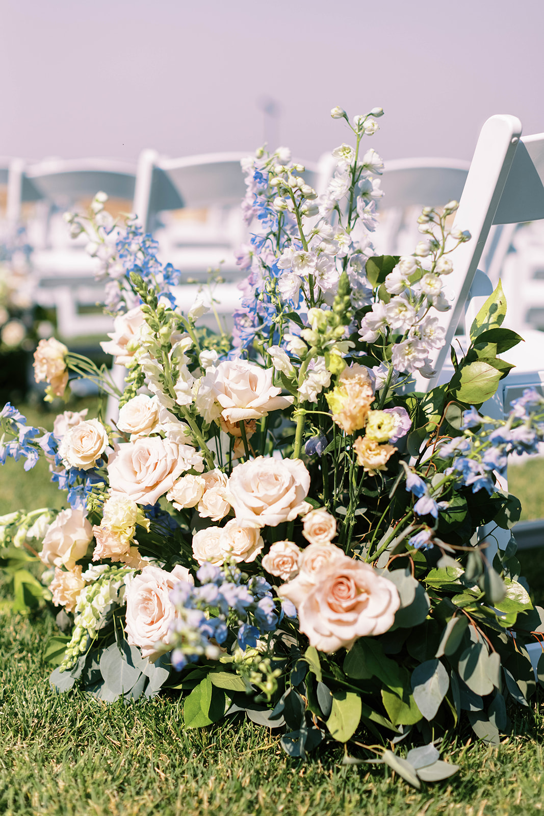 garden party wedding ceremony flowers at a montage deer valley resort wedding in park city utah. photo by megan robinson photography